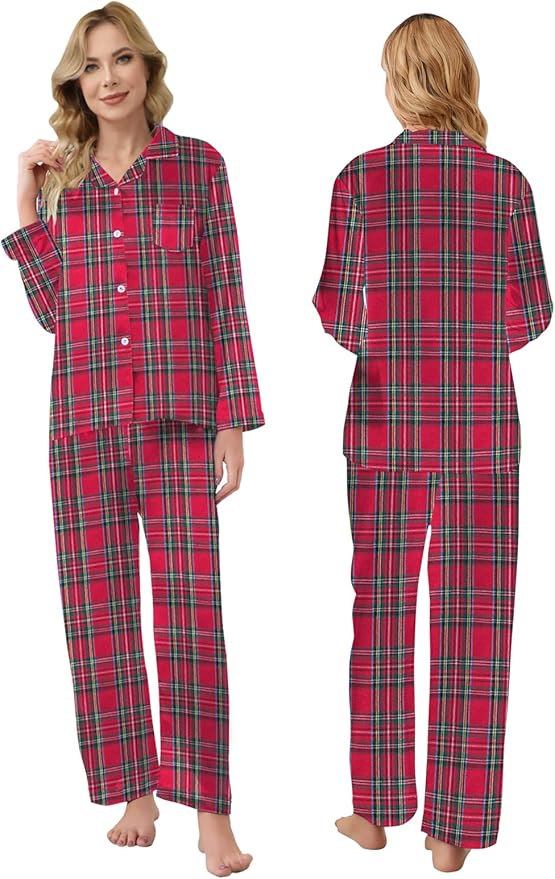 Schbbbta Family Matching Pajamas Holiday Sleepwear Long Sleeve Pjs Sets