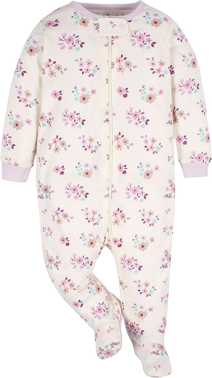 Gerber Baby Girls 4 Pack Sleep 'N Play Footie