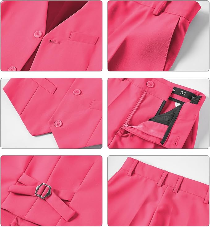 Boys Vest Set Formal Dress Suits Wedding Outfit Dresswear