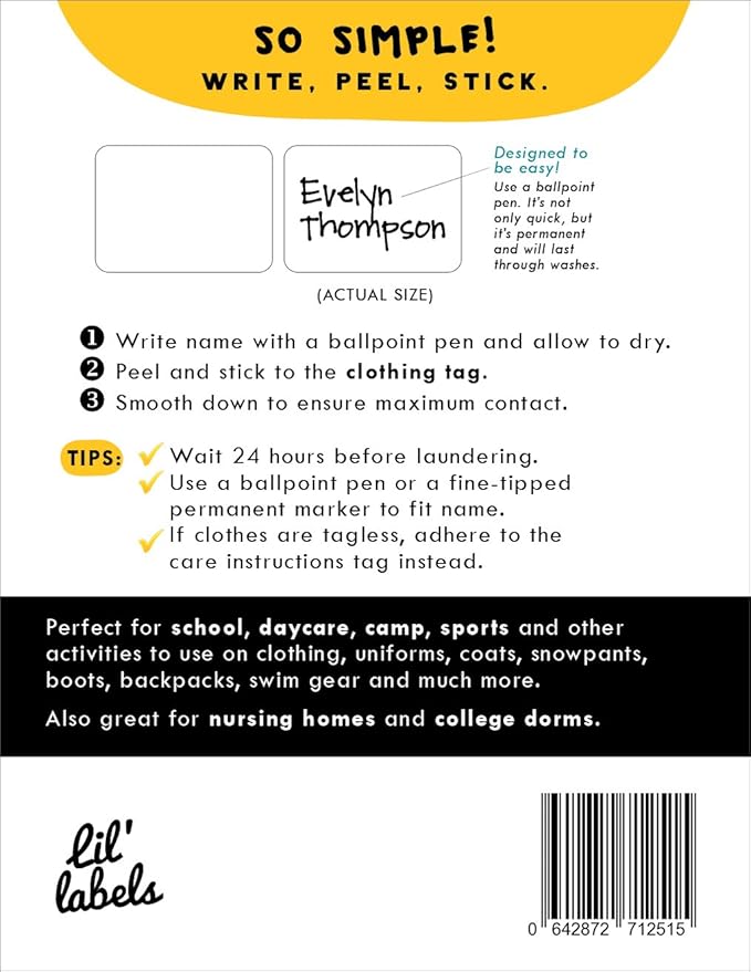 Daycare Labels Value Pack - Bottle and Clothing Labels, Waterproof