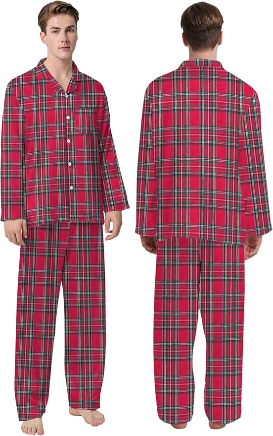 Schbbbta Family Matching Pajamas Holiday Sleepwear Long Sleeve Pjs Sets