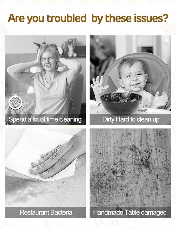 45 Pack Sticky Disposable Placemats for Baby & Toddlers,Toddler Placemat 12"x18" Kids Table Mat for Party, Picnic Table, Restaurants Dining Table Travel Essentials for Toddlers with 5 Designs