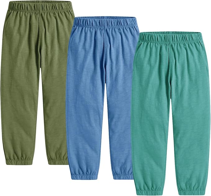Toddler Boys Pants 3 Pack Soft Cotton Long Bloomers Kids Summer Fall Boy Casual Joggers Pant