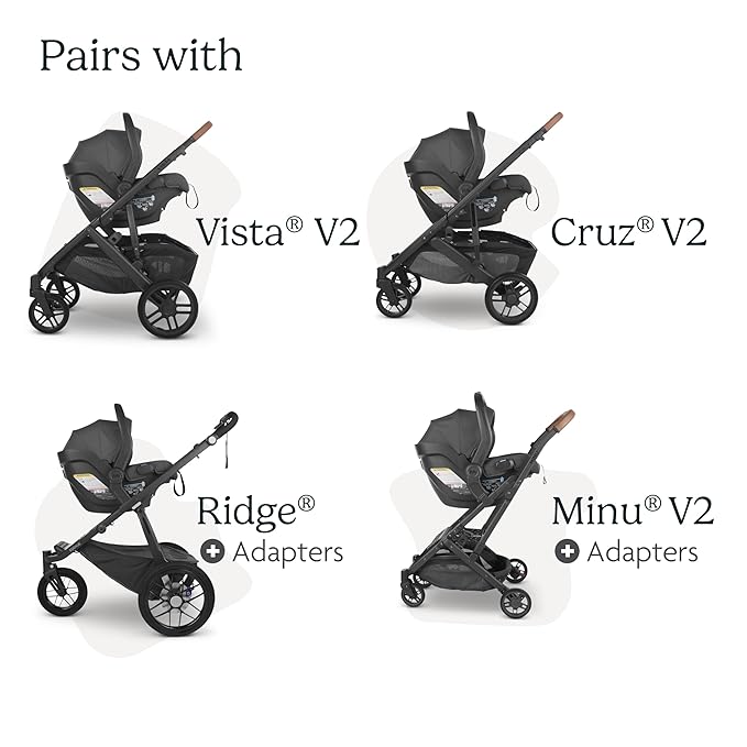 UPPAbaby Mesa V2 Infant Car Seat/Easy Installation/Innovative SmartSecure Technology/Base + Robust Infant Insert Included/Direct Stroller Attachment/Jake (Charcoal)