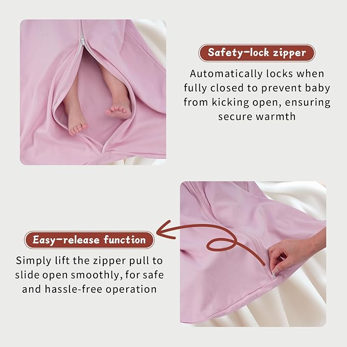 Baby Sleep Sack 6-12 Months,100% Cotton TOG 0.5 Wearable Blanket for Boys and Girls, 3 Pack 2-Way Zipper Lightweight Sleeping Bags for Toddler Newborn Infant