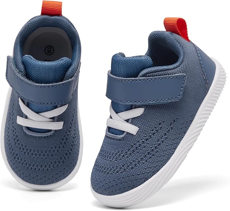 MORENDL Toddler Sneakers Baby Boys & Girls Barefoot Shoes Lightweight Breathable Walking Running Tennis Athletic Sport Shoes