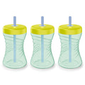 NUK Fun Grip Straw Cup, 3-Pack - Toddler Sippy Cup with Straw for Easy Drinking, Suitable for Ages 8 Months and Up