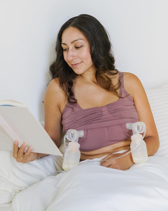 Kindred Bravely Sublime Sleep Pumping Bra Hands Free, Adjustable Pumping & Nursing Bra with EasyClip for All Breast Pumps
