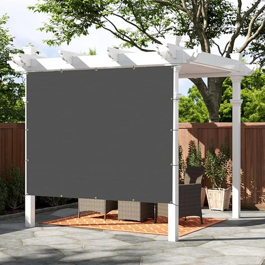 SUNNY GUARD Shade Cloth Custom Size 16x16 FT Sun Shade Screen Fabric Shade Cover Tarp with Grommets for Pergola Backyard Garden, Dark Grey(We Customized)