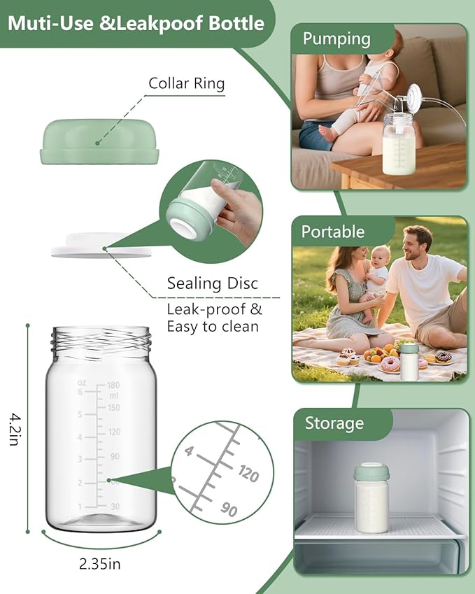 Breast Pump Parts Compatible with Spectra S1/S2/9 Plus/Synergy Gold, Full Set Replacement Parts for Spectra Include 16mm Flange, Duckbill Valve, Backflow Protector, Tubing, Bottle, Not Original Parts