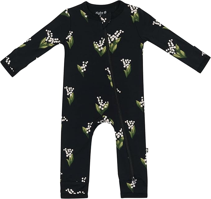 KYTE BABY Unisex Rayon Made From Bamboo Zippered Rompers 0-24 Months