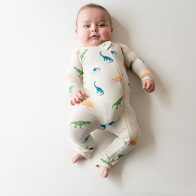 KYTE BABY Unisex Rayon Made From Bamboo Zippered Rompers 0-24 Months
