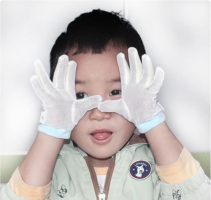 Thumb Sucking Guard Gloves Thumb Guard to Thumb Sucking Stop for Kids Nail Biting Stop and Five Fingers Sucking Stop for Baby (M)
