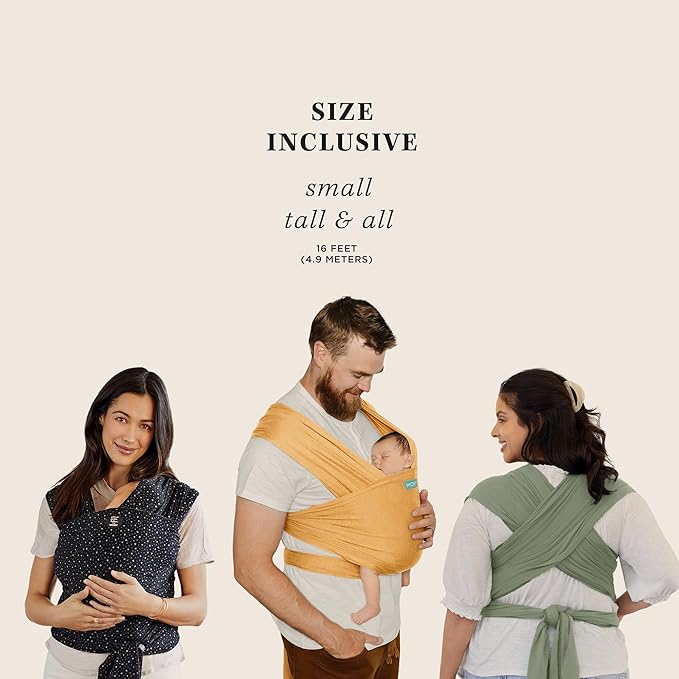 Moby Baby Wrap Carrier Classic by Petunia Pickle Bottom for Newborns to Toddlers (8-33lbs), Infant Sling Carrier, Lightweight & Hands Free Design, Adjustable for All Body Types (Terrazzo Black)