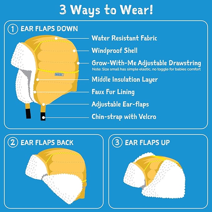 JAN & JUL Waterproof Winter Hat for Babies and Kids