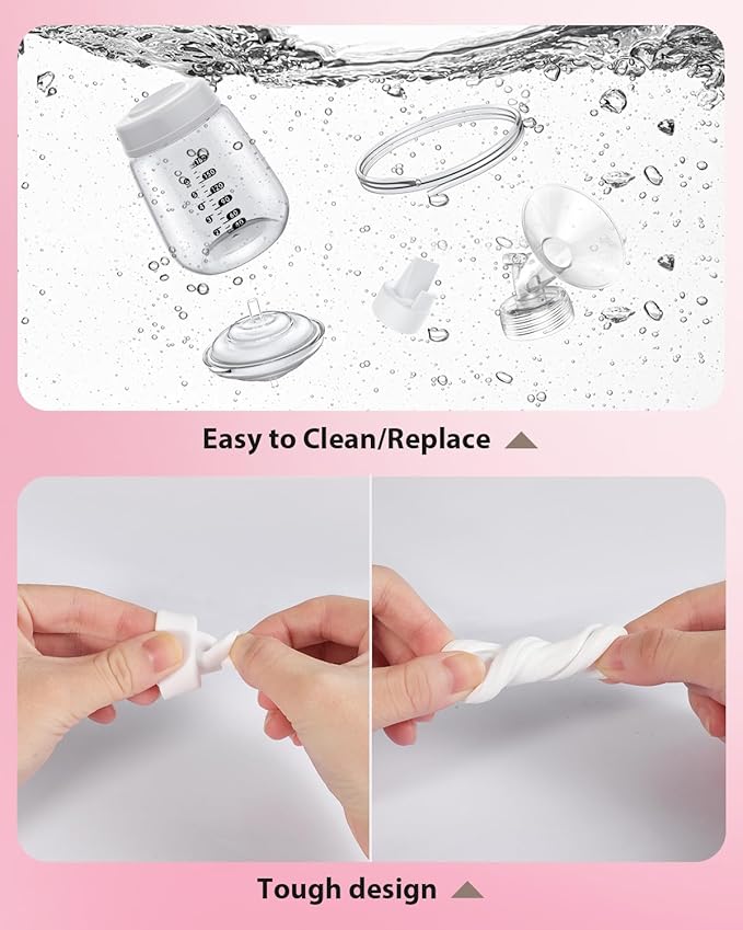 Breast Pump Parts Compatible with Spectra S1/S2/9 Plus, Not Original Accessories, Full Set Replacements Include 15mm Flanges, Valves, Backflow Protectors (Duckbills Included), Tubings and Bottles