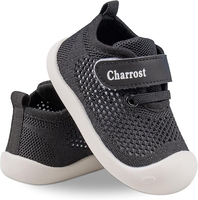 Baby Walking Shoes Toddler Girl Boy Soft Sole Breathable Cotton Canvas Shoes Infant Lightweight Non-Slip Safer Slip-on First Walkers Shoes Casual Tennis Wide Sneakers Rubber Soles Running Outdoor