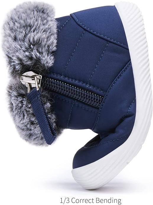 BMCiTYBM Baby Boy Girl Snow Boots Waterproof Winter Warm Booties Nonslip Lightweight Outdoor Shoes for First Walkers 6 9 12 18 24 Months(Infant/Toddler)