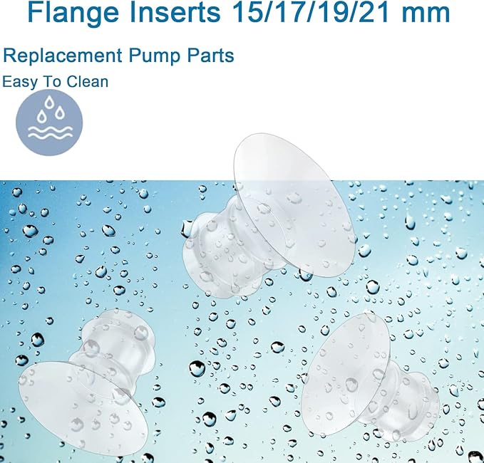 Flange Insert 3PC 19mm for Momcozy S12 pro/S9 pro/S9/S10/S12/Medela/Tsrete/Spectra/Bellababy etc 24mm Wearable Breast Pump, Reduce 24mm Tunnel Down to Other Correct Size