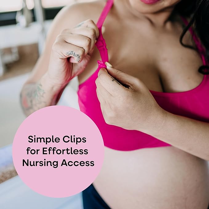 Bamboobies Maternity Nursing Bra for Breastfeeding - Underwire-Free Essential for Nursing