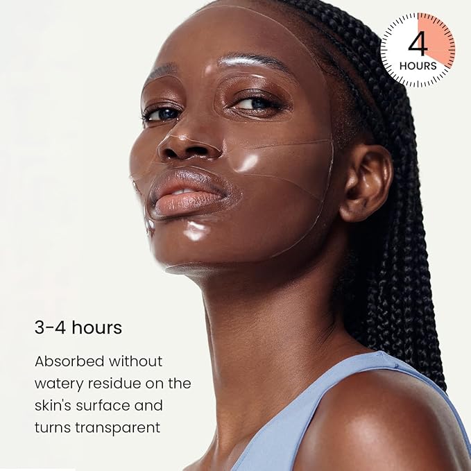 BIODANCE Hydro Cera-nol Real Deep Mask, Overnight Hydrogel Mask, Hydrating Facial Mask For Sensitive Skin, Redness Reducing & Quick Soothing Effect, Korean Skincare, Stocking Stuffers |1.19oz(34g)x4ea