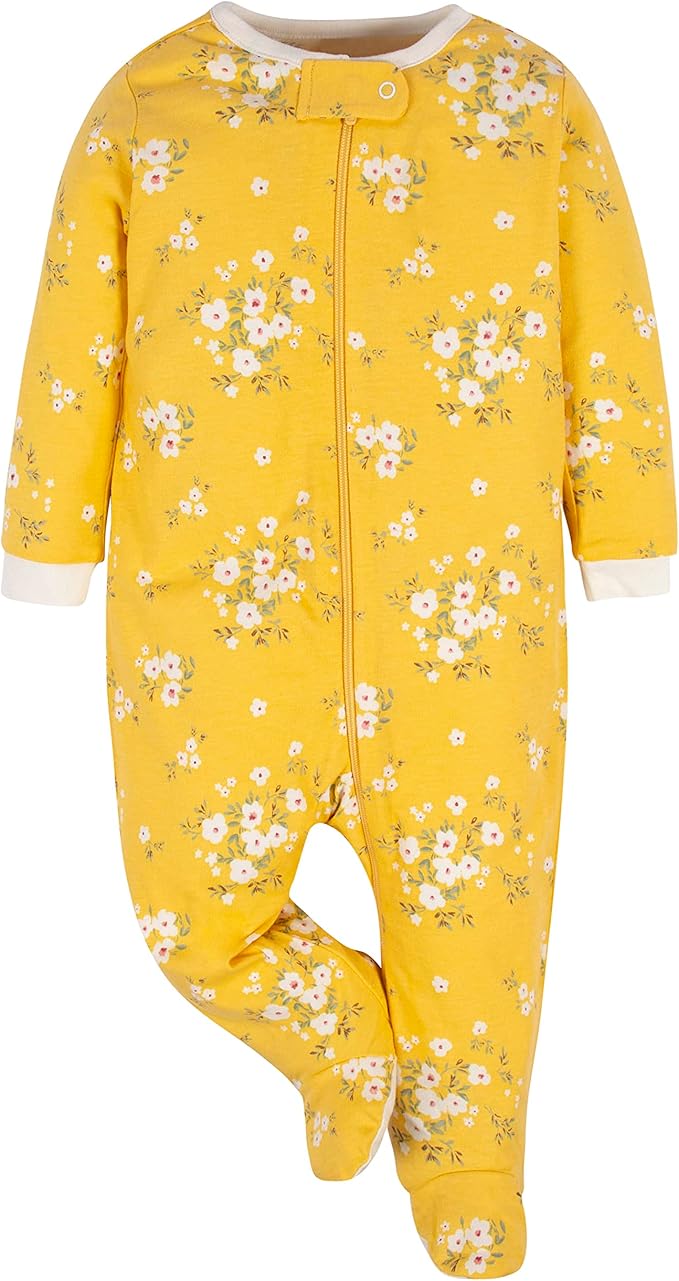 Gerber Baby Girls 4 Pack Sleep 'N Play Footie