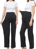 Women's Maternity Pants Casual Loose Wide/Straight Leg Comfy Palazzo Lounge Pant Pregnancy Versatile Trousers