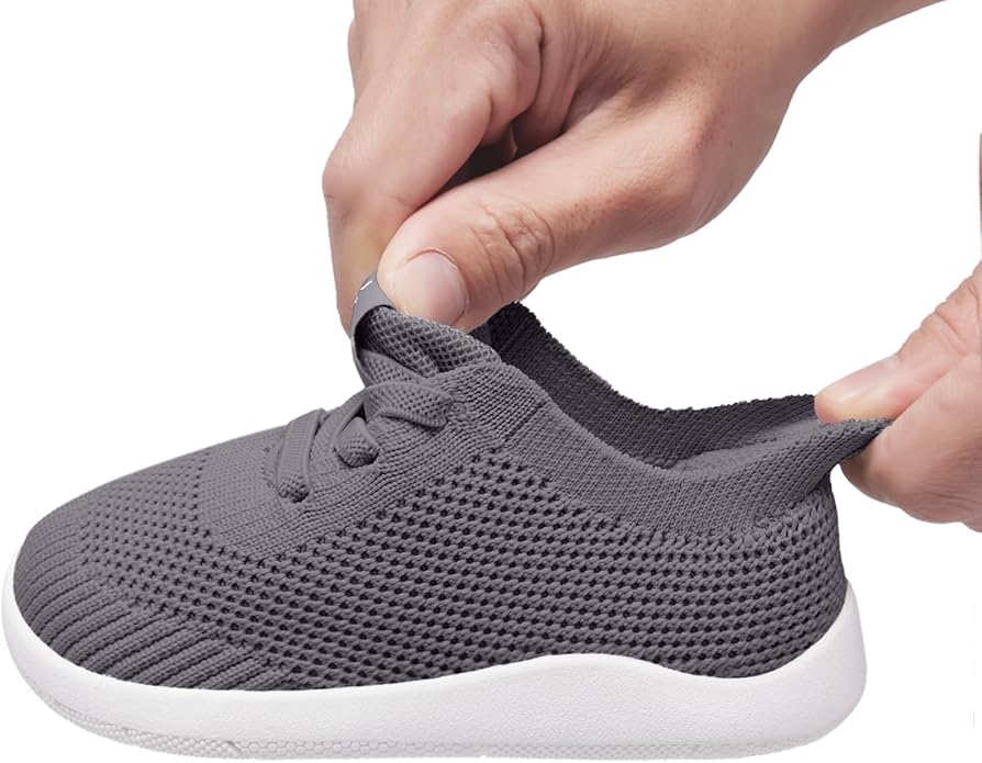 MORENDL Toddler Wide Toe Box Barefoot Shoes Baby First Walking Shoes Boys Girls Non-Slip Zero Drop Minimalist Sneakers