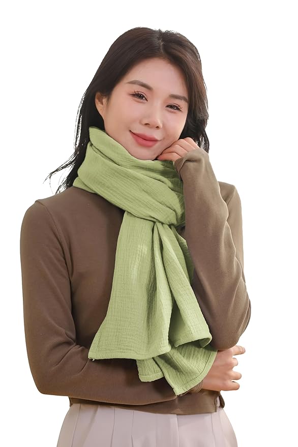 2-Pack Nursing Covers for Breastfeeding, 100% Organic Cotton Muslin Breastfeeding Cover, Multi-Use Nursing Scarf, Car Seat Canopy, Stroller Cover, Soft Breathable Baby Blanket Green