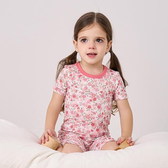 pureborn Baby Toddler Kids Viscose from Bamboo Pajamas Set Pjs 2pcs 18M-8Y