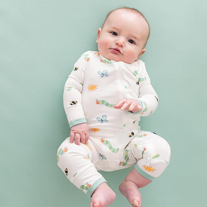 KYTE BABY Unisex Rayon Made From Bamboo Zippered Rompers 0-24 Months