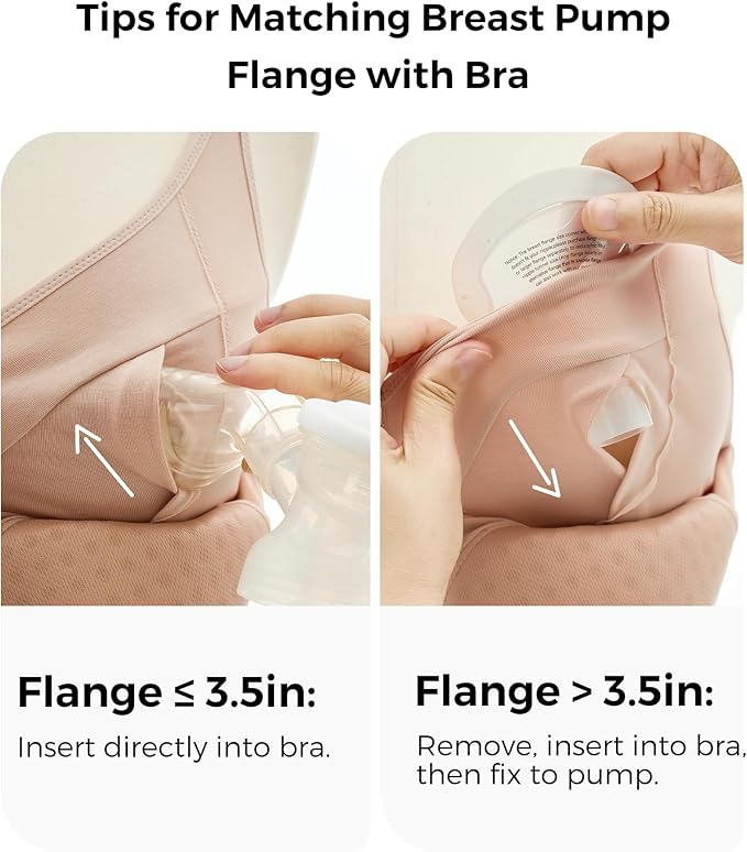 Momcozy Hands-Free Pumping Bra, Wireless & Seamless HF010 Breast Pump Bra, Breathable Tencel™ Fabric & Fully Fixed Cups