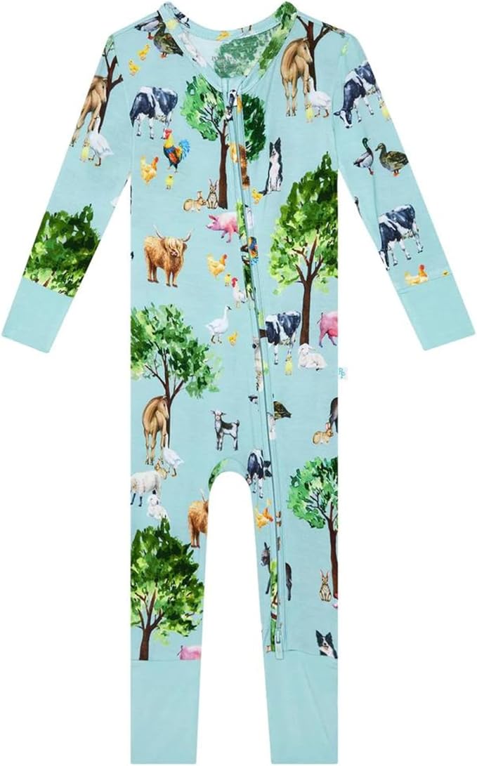 Posh Peanut Convertible Baby Sleepers - Girls Footless Baby Pajamas with 2 Way Zipper for Easy Diaper Changes