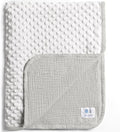 lulumoon Baby Blanket for Newborn Receiving: Minky Dot & Muslin Lightweight - Thermal Blanket Gift for Baby Shower & Hospital Welcoming 30"x40"（Gray）