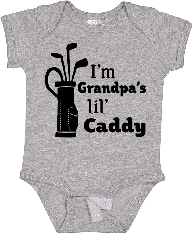 inktastic I'm Grandpa's Lil' Caddy- Golf for Kids Baby Bodysuit