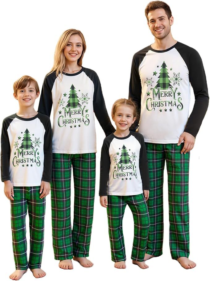 Awoscut Family Christmas Pajamas Matching Pajamas for Family, Xmas PJs Sets Holiday Sleepwear