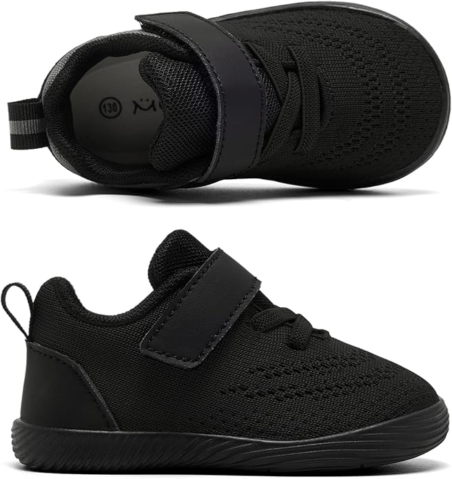 MORENDL Toddler Sneakers Baby Boys & Girls Barefoot Shoes Lightweight Breathable Walking Running Tennis Athletic Sport Shoes