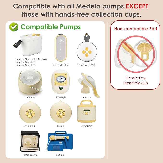 Maymom MyFit Comfy Series 24 mm Two-Piece Design Breastshield Compatible with Medela Breast Pump Parts; Replace Medela Shields; Fit MaxFlow Flex Connector; 2pc
