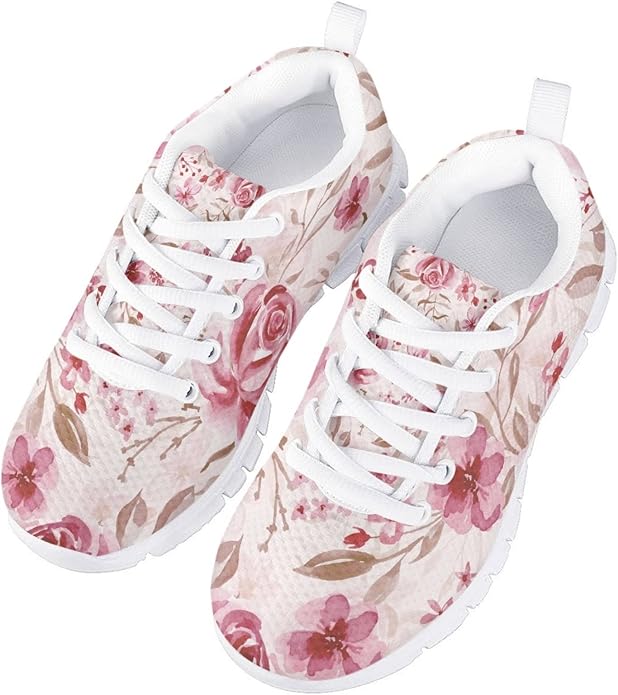 MARSVOVO First Shoes for Walking Boy Girl Athletic Lightweight Flexible Lace-up Breathable Running Shoes Casual Classic Comfortable Non Slip Play Sport Learning to Walk Toddler Girl Sneakers