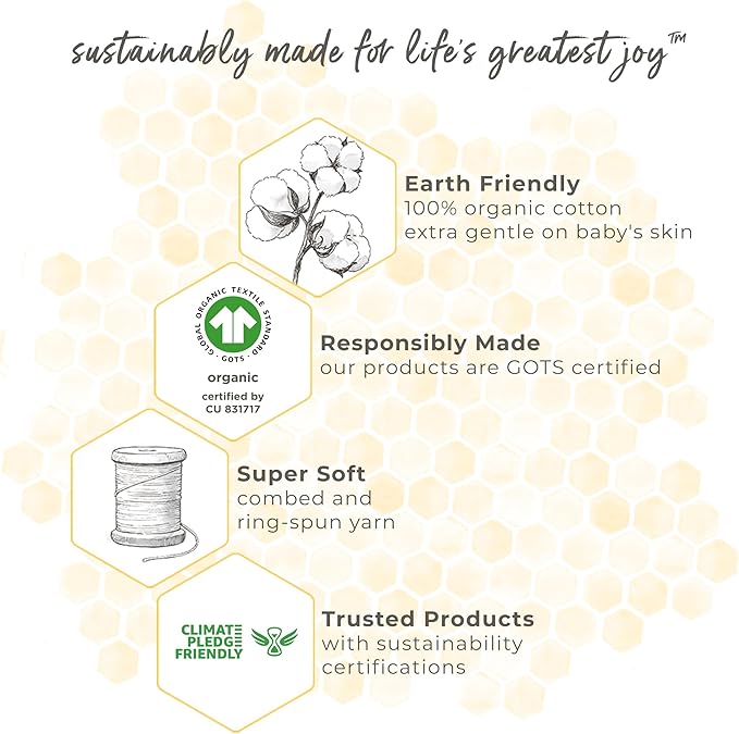 Burt's Bees Baby Infant Washcloths, 100% Organic Cotton, Soft and Super Absorbent Knit Terry & Woven Terry Wash Cloth