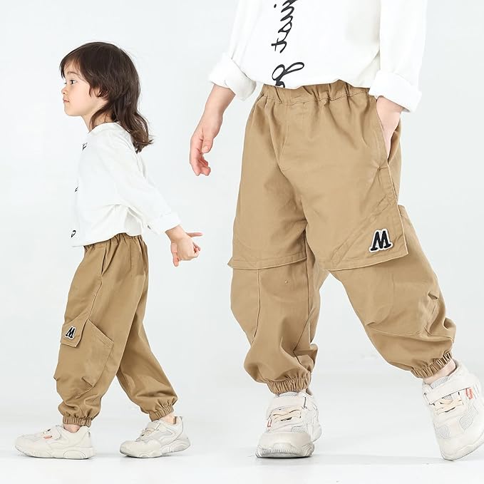 MINI PANDA Toddler Pants Boys& Girls, Relaxed Stretch Twill Toddler Casual Pants