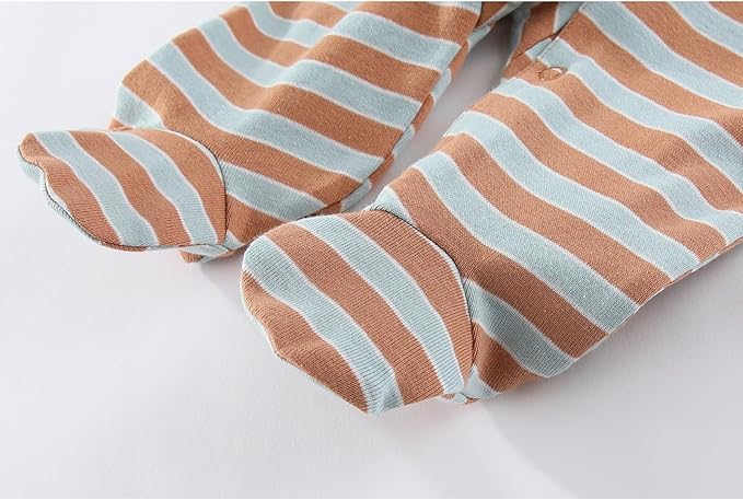 Fashion Baby Boy Girl Clothing Set Cotton Soft 3-Piece Long Sleeve Button Rompers 5-Pack Hats&Gloves Infant Clothes