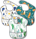 Accmor Baby Bibs, Waterproof Baby Toddler Bibs, Apron Smock Bib for Baby Boys Girls, Essential Must Have for Eating, Feeding
