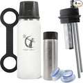 CERES CHILL OG Breastmilk Chiller Bundle with Straw Lid & Infuser – 12–34oz Portable Breast Milk Cooler & 2 Storage Bottles with Universal Pump Adapters – Future’s So Bright White
