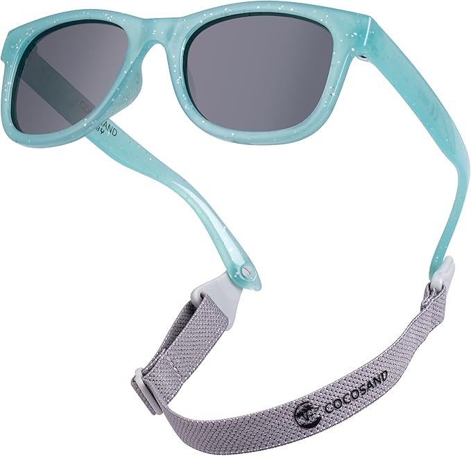 COCOSAND Flexible Baby Sunglasses with Strap Polarized UV Protection for Toddler Infant Newborn Boy Girl Age 0-24 Months