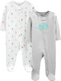 Simple Joys by Carter's Baby Neutral 2-Pack Cotton Footed Sleep and Play