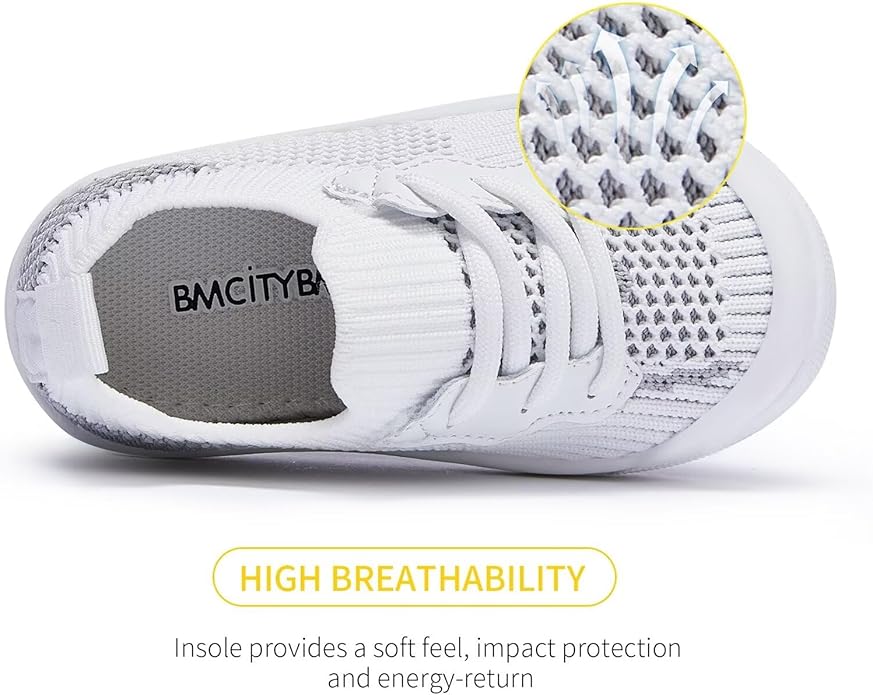 BMCiTYBM Baby Sneakers Girls Boys Lightweight Breathable Mesh First Walkers Shoes 6-24 Months