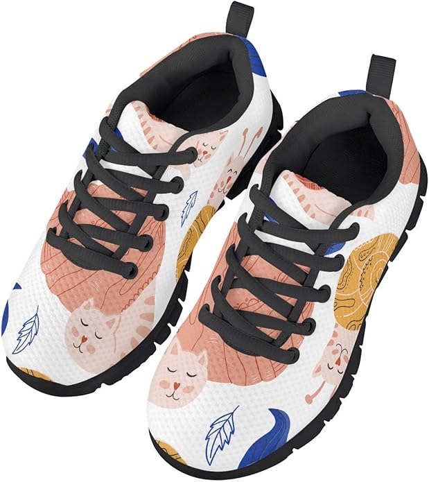 MARSVOVO First Shoes for Walking Boy Girl Athletic Lightweight Flexible Lace-up Breathable Running Shoes Casual Classic Comfortable Non Slip Play Sport Learning to Walk Toddler Girl Sneakers