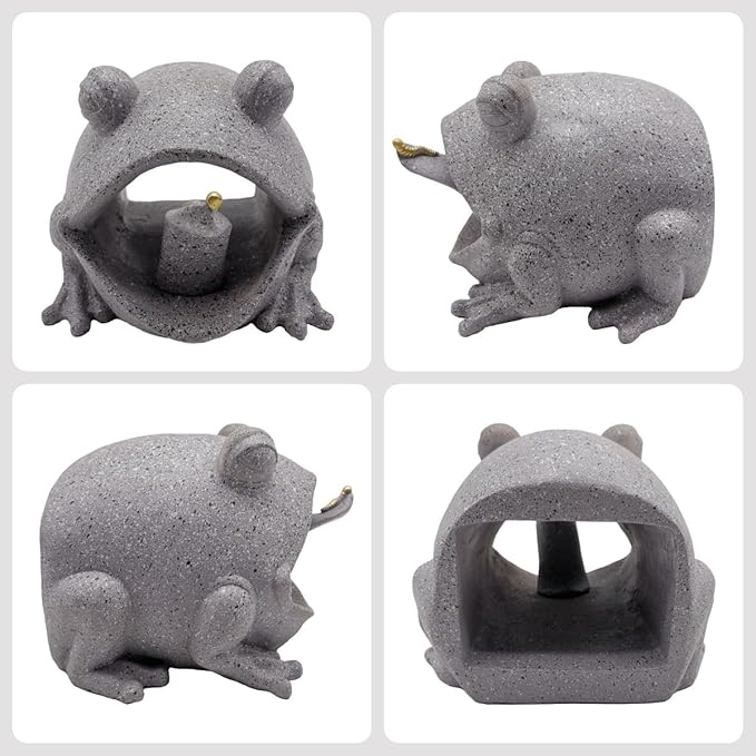 coolboy Frog Statues Gutter Downspout Extension Garden Decoration,Animal Resin Statue Outdoor Decor,Downspout Diverter Decorative Gutter Extension,3"×4" Downspout Extender Diverter Splash Block