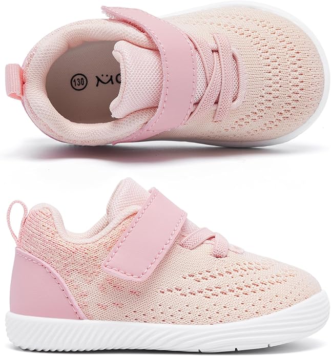 MORENDL Toddler Sneakers Baby Boys & Girls Barefoot Shoes Lightweight Breathable Walking Running Tennis Athletic Sport Shoes